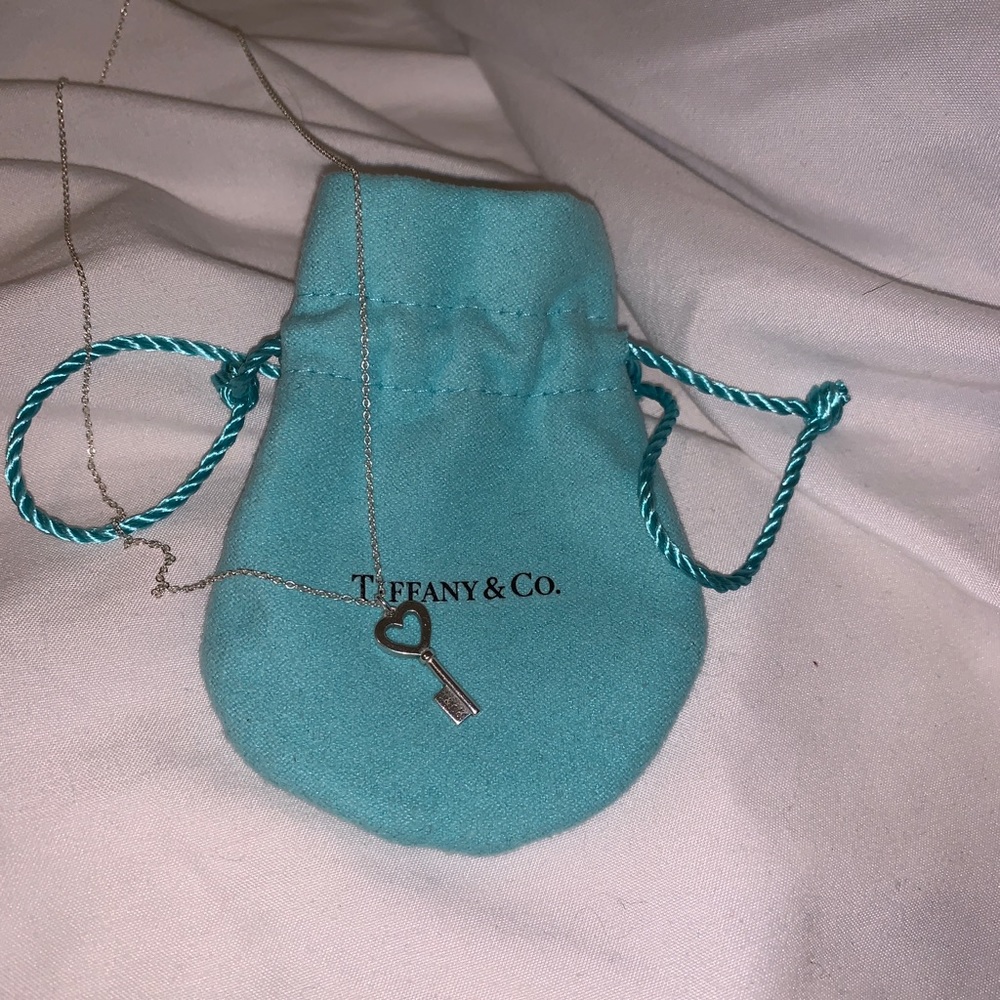 Tiffany heart shaped key necklace